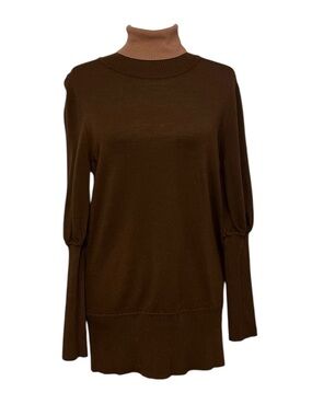 LIVIANA CONTI Wool Colorblock Long Sleeve Sweater